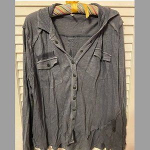 free people soft button up